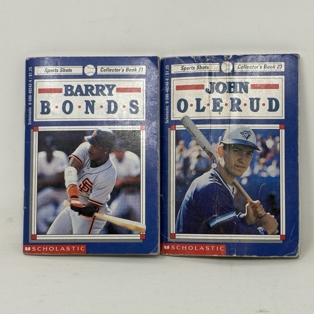 Scholastic Sports Shots Lot Of 2 Books - Barry Bonds & John Olerud